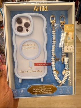 Artikl Ocean Mist Wristlet Phone Bundle for iPhone 15 Pro Max - Light Blue